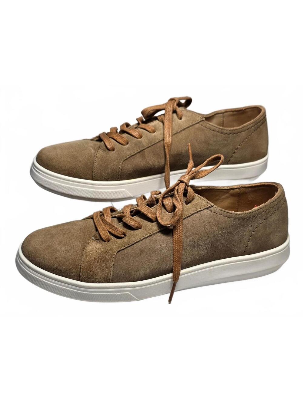 Patina Women's Size 9.5 Brown Suede Casual Sneakers with White Soles